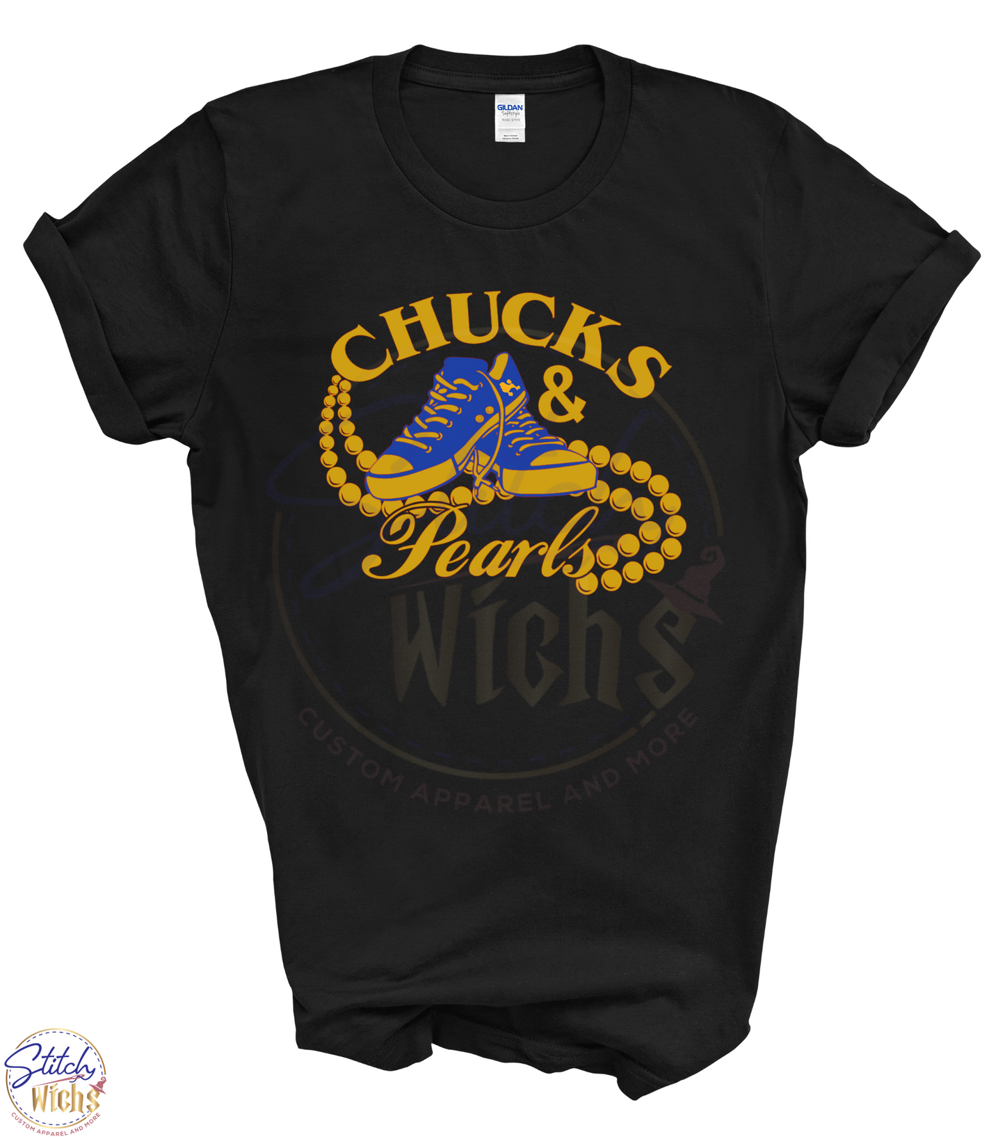 Chucks & Pearls - Royal Blue & Gold