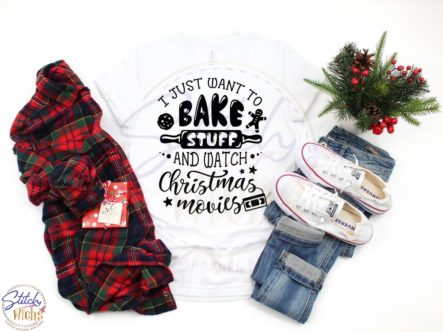 Bake Stuff and Watch Christmas Movies Shirt