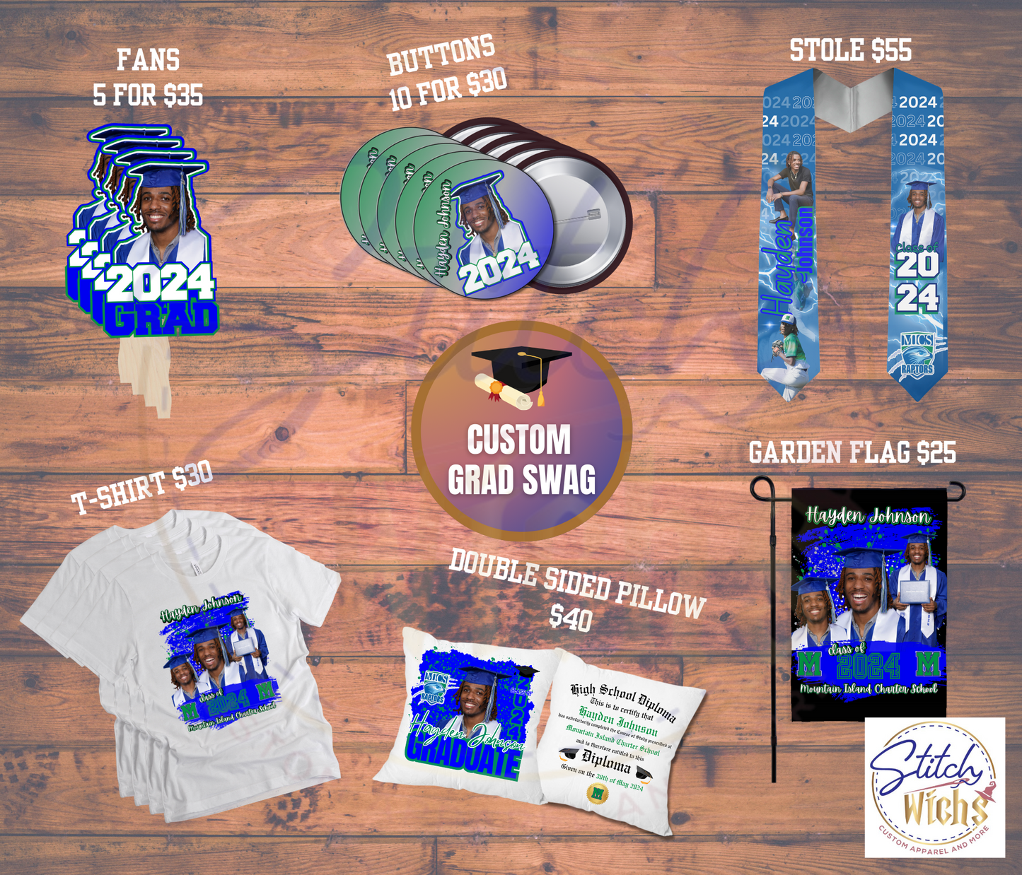 Custom Printed Graduation Packages