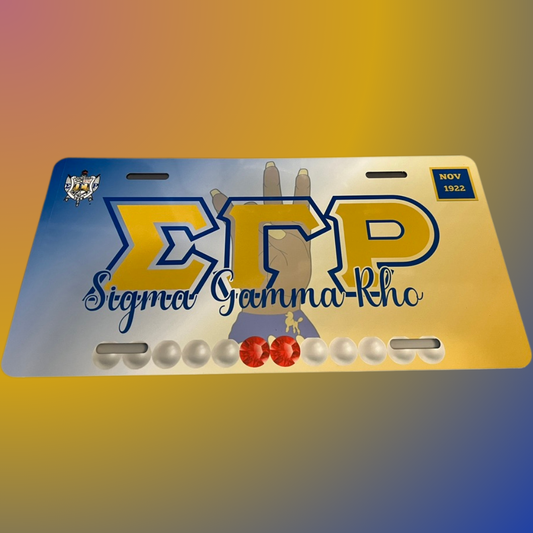 SGRho Vanity License Plate